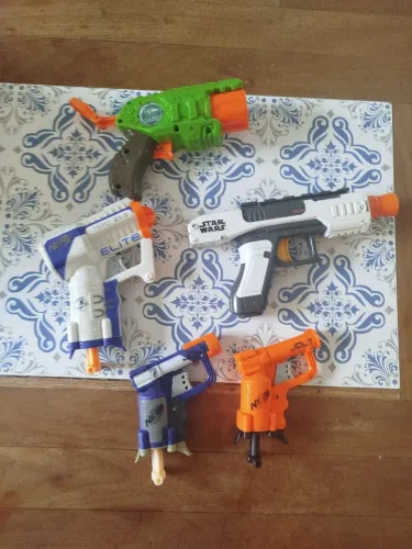 Lote 5 Nerf ar comprimido