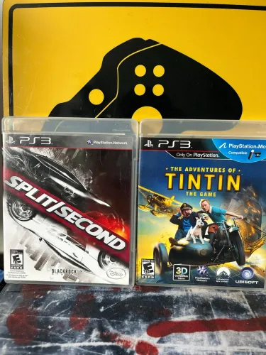 Lote 2 Jogos Ps3 Originais As aventuras de Tintin e Split Second