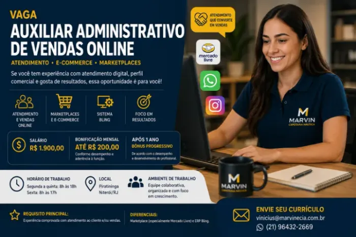 AUXILIAR ADMINISTRATIVO DE VENDAS ONLINE