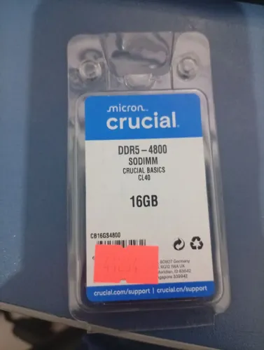 Memória DDR5 16GB CRUCIAL