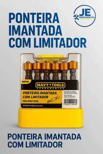 Jogo de ponteira imantada com limitador 10 peças 