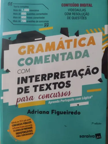 Livro Gramática comentada adriana Figueiredo