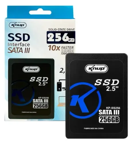 Hd Ssd 256gb 2,5 Sata 3 Knup - Kp-ss256 Cor Preto