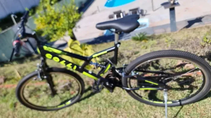 Bicicleta Colli GPS Aro 26 quadro em aço carbono suporta120 kg dupla suspensão 21 marchas