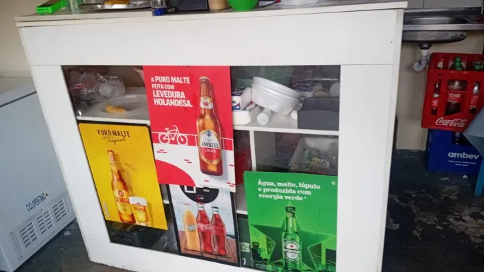 Balcão Expositor Comercial com Vidro - Restaurante/Lanchonete