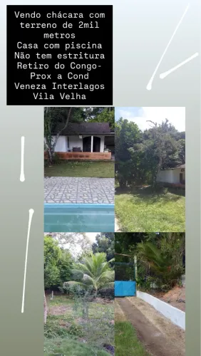 Vendo chácara no RETIRO DO CONGO 