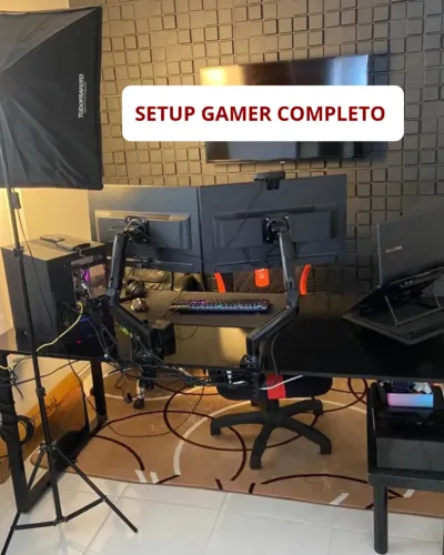 KIT COMPLETO GAMER + HOME OFFICE + TRABALHO + NOTEBOOK