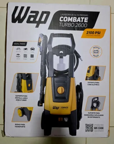 WAP Lavadora de Alta Pressão COMBATE TURBO 2600. Nova com nota fiscal. Parcelo no cartão.