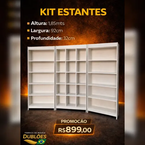 Prateleiras kit completo promoção 