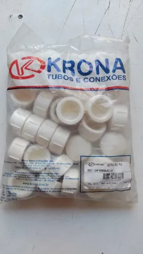 75 PACOTES - CAPS BRANCO KRONA C/ ROSCA 3/4 C/ 30 - REF. 0221