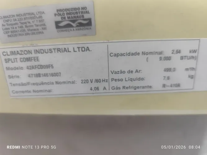 Condensadora comfee 9mil