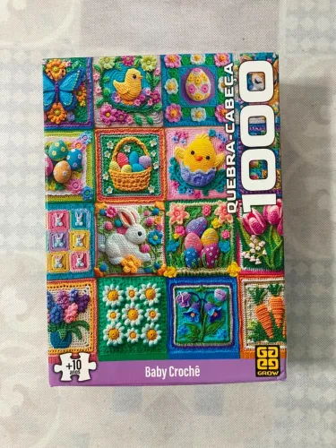 Quebra-cabeças Grow - 1000 peças - Baby crochê - montado 1x