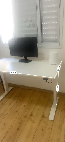 Mesa Elétrica Regulável de Escritório - Branca | 3 Office