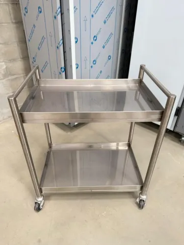 CARRINHO 800X500X850MM 2 PLANOS AISI-304