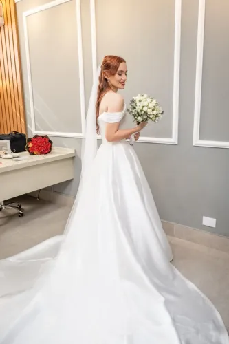 Vestido de Noiva em Zibeline