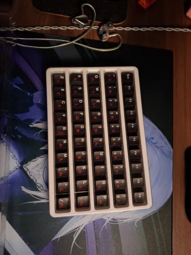 Keycaps Preto e Vermelho Japanese
