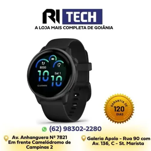 Relógio Esportivo Garmin Vivoactive 6 AMOLED GPS Natação Corrida