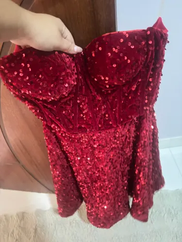 Vestido de festa vinho NUNCA USADO