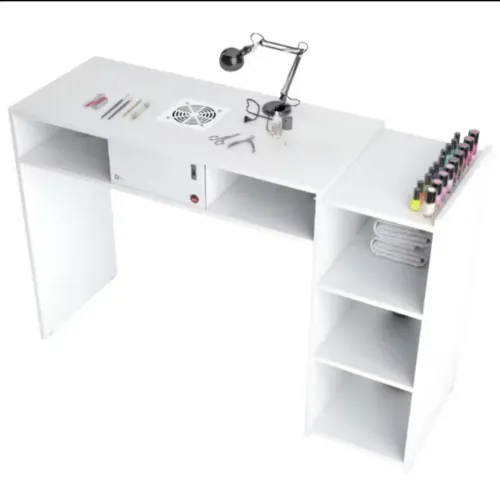 MESA PROFISSIONAL PARA NAIL DESIGNER COM SUGADOR EMBUTIDO