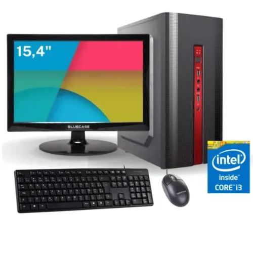 Computador Completo Intel i3 - 8Gb Ram - SSD 120Gb - Monitor 15,4 - Ifood Loja Escritório