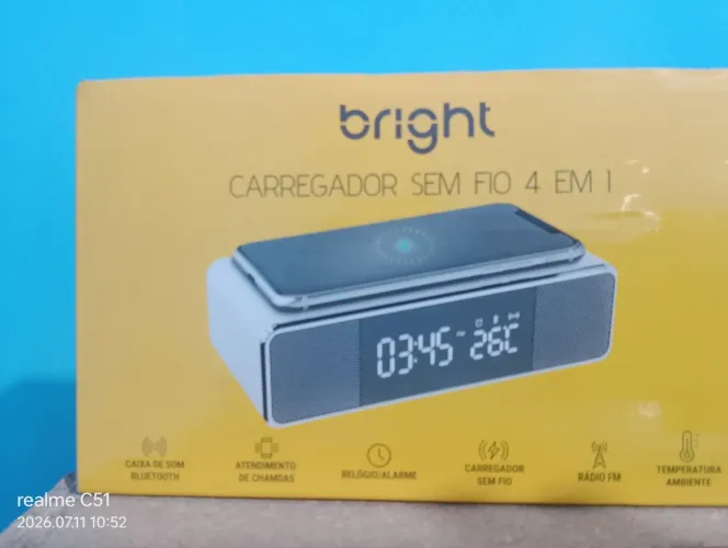 Carregador sem fio Bright 4 em 1