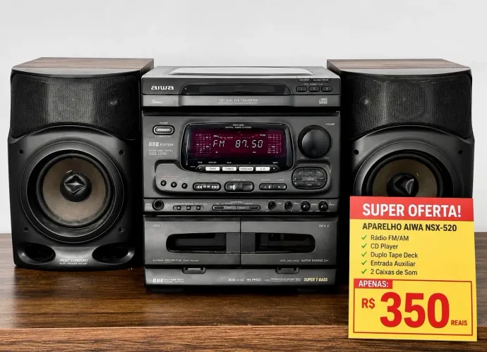 Som Aiwa 520 antigo