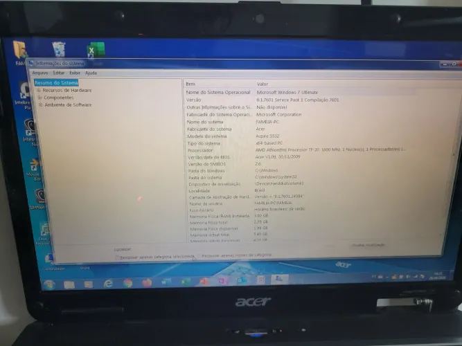 Notebook Acer Aspire 5532