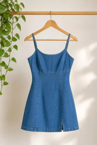 Lindo Vestido Curto Jeans