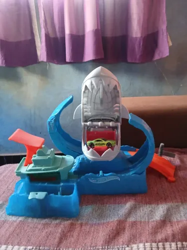 Pista Hot Wheels City Robô tubarão Completo (Sem Caixa)