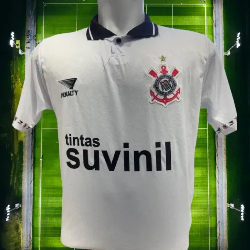 Camisa Retrô Corinthians Suvinil BrancA