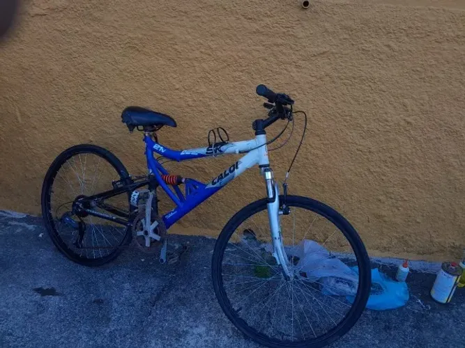 Bicicleta Caloi SK 21v Aro 26 Full Suspension - Usada
