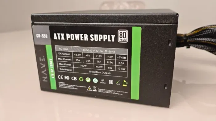 Fonte para PC N.A.V.E. GP-550. Fonte real 550w 80plus