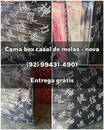 Cama Box Casal - Molas Bonnel (NOVA) ENTREGA GRÁTIS