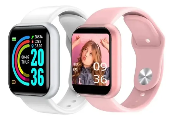 Relógio Inteligente Smartwatch Rosa D20 Y68