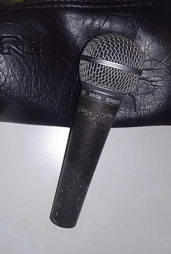 MICROFONE SHURE MS-58, ORIGINAL, COMPRADO NOS EUA (US$150)