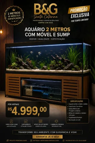 AQUÁRIO DE 2 METROS ? OFERTA ESPECIAL B&G