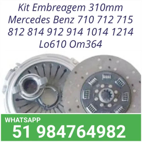 EMBREAGEM KIT PLATO , DISCO E ROLAMENTO DO CAMINHÃO MERCEDES BENZ  710 / 712 / 715 / 812