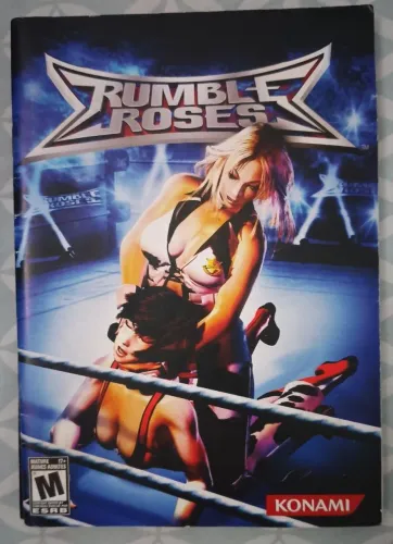 SOMENTE o MANUAL para jogo PS2 - Rumble Roses - Konami.(Original/Usado)