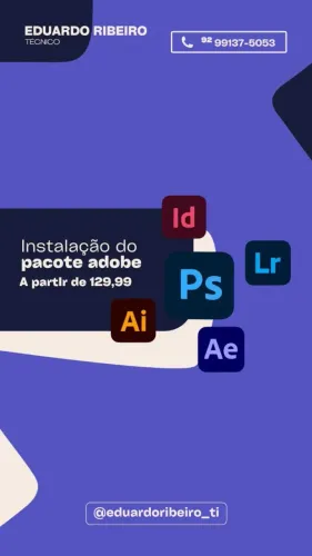 Notebook ou computador com pacote adobe