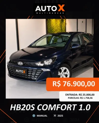 Hyundai HB20S Comfort Plus 1.0 Flex 12V Mec. 2025