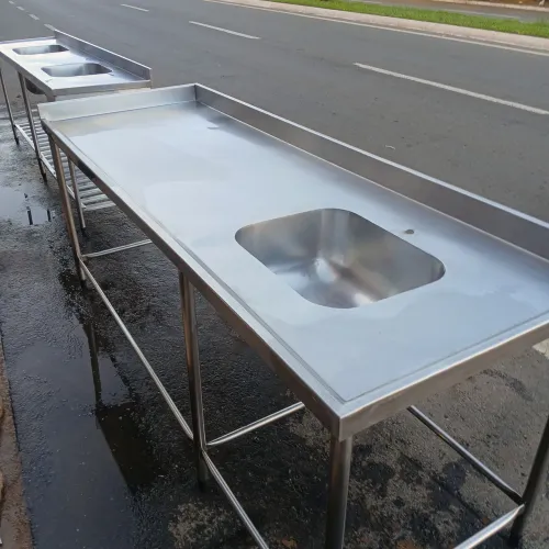 Pia industrial inox medida 230X80