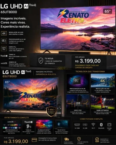 SMART TV LG 65" NOVA!!