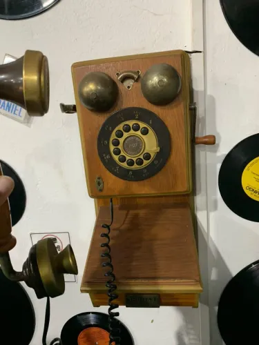 Telefone Vintage de Parede Thomas Collector's Edition 1927 em Madeira