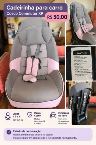 Cadeirinha Cosco Commuter XP