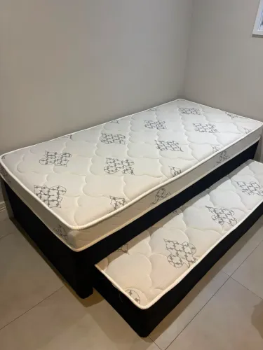 Cama de solteiro com auxiliar Mobly