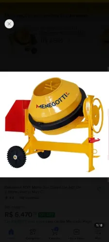 Betoneira Menegotti 400 L Seminova