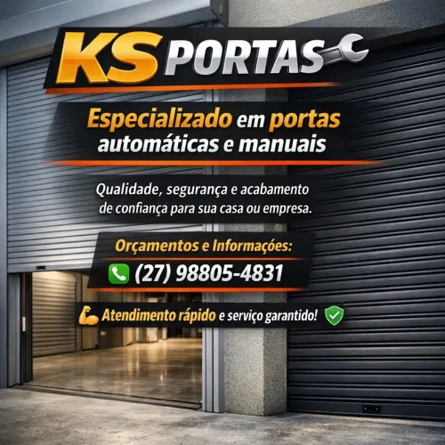 Porta automática e manuais.