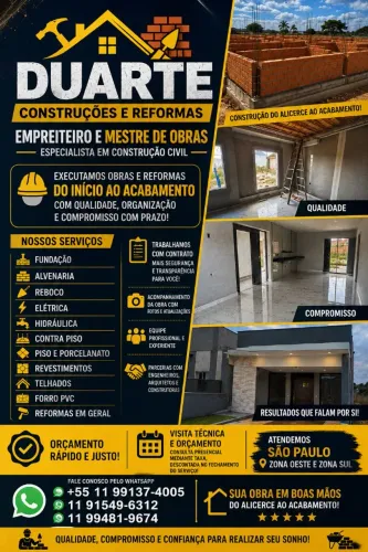 Empreiteiro mestre de obra 