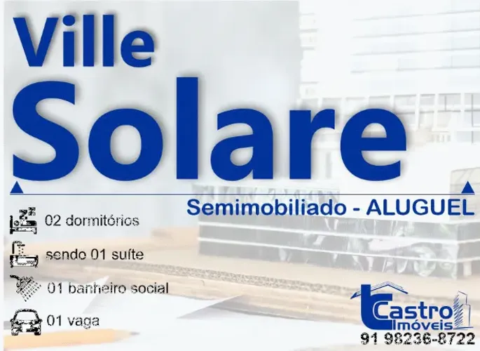 Aluguel no VILLE SOLARE. Apto Semimobiliado. 2/4 sendo 1 suíte. 1 vaga. G.C010