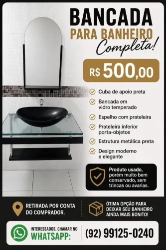 Bancada de Banheiro Completa
